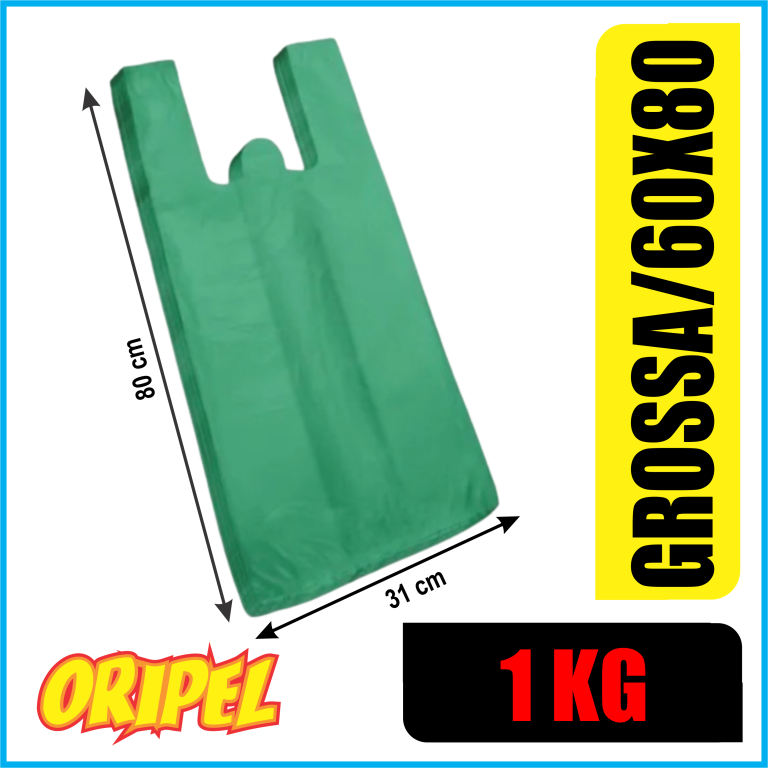 SACOLA COLORIDA 60X80 REF.RECICLADA ±28UN/1KG