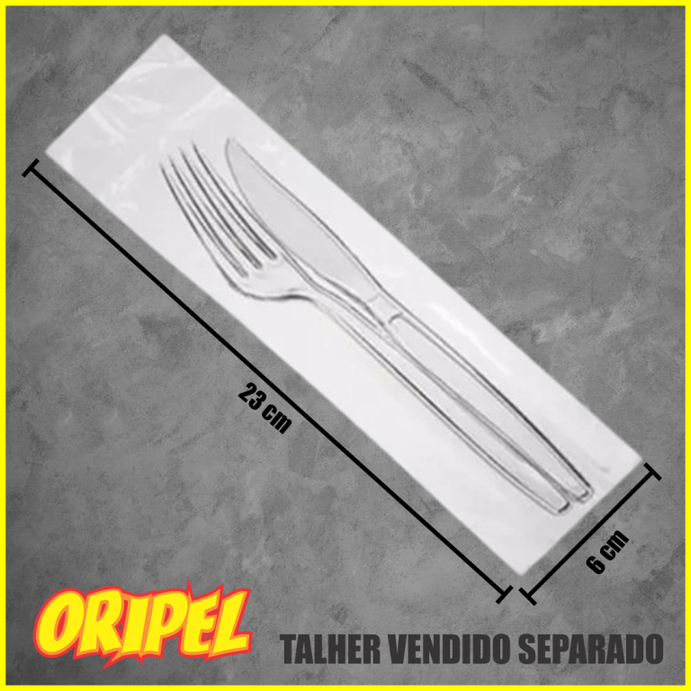 SACO PLASTICO P/TALHER 6X23CM MEGAPLAS 100 UN