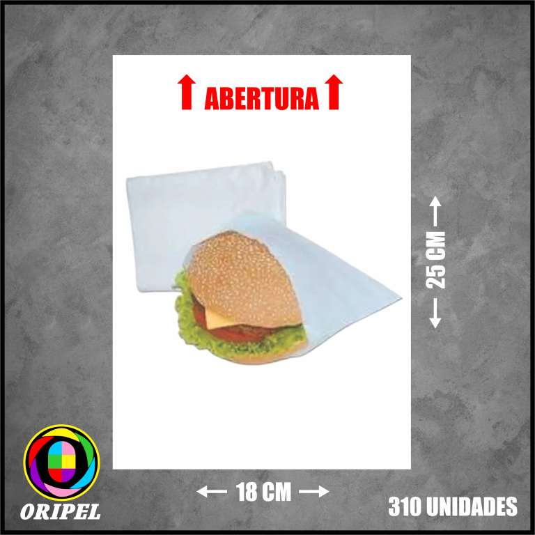 SACO HOT DOG LEITOSO 18X25 MEGAPLAS 310UN/1KG