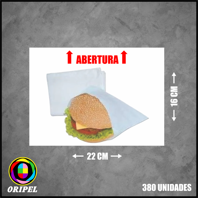 SACO LANCHE LEITOSO 22X16 MEGA PLAS 380UN/1KG