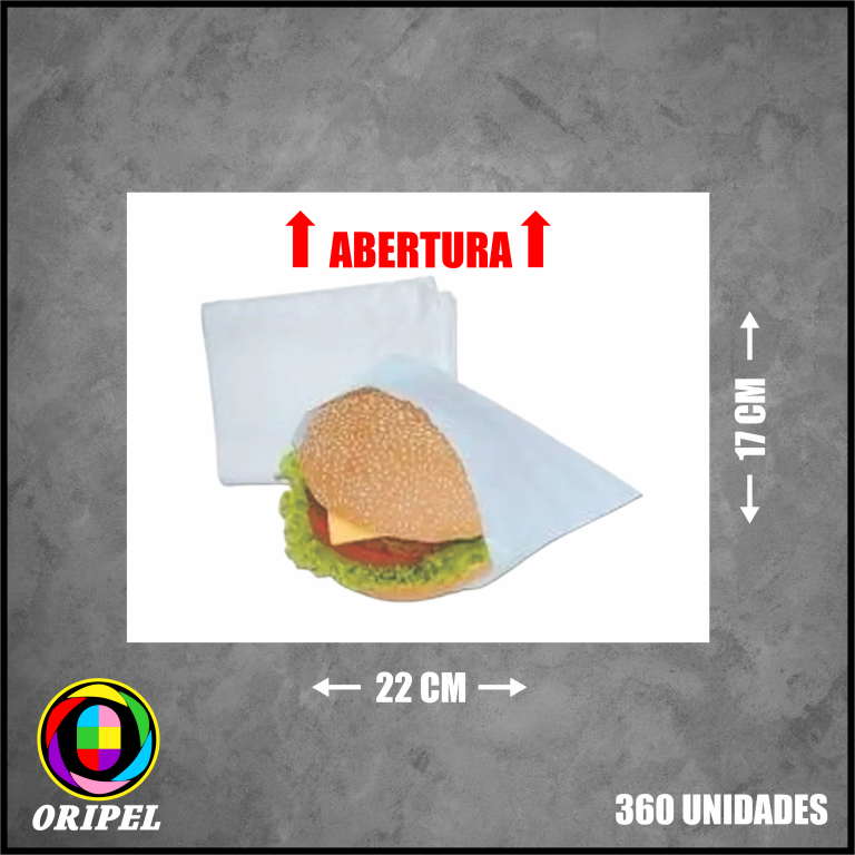 SACO LANCHE LEITOSO 22X17 MEGA PLAS 360UN/1KG
