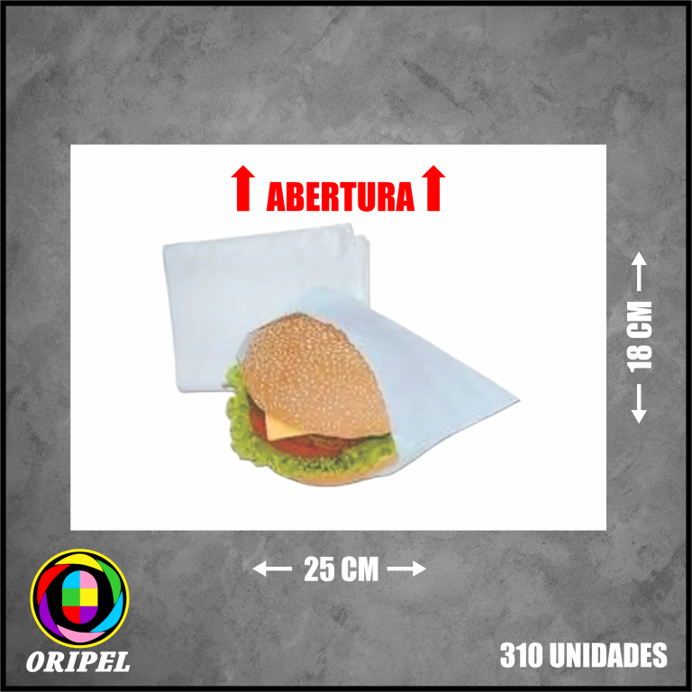 SACO LANCHE LEITOSO 25X18 MEGA PLAS 310UN/1KG