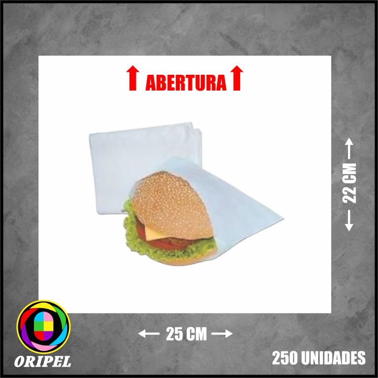 SACO LANCHE LEITOSO 25X22 MEGA PLAS 250UN/1KG