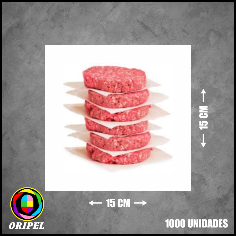 SEPARADOR HAMB. LEITOSO 15X15CM MEGA PLAS 1000UN/1KG