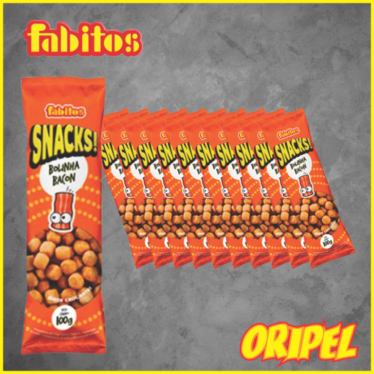 SNACKS BOLINHA BACON FABITOS 10X100G