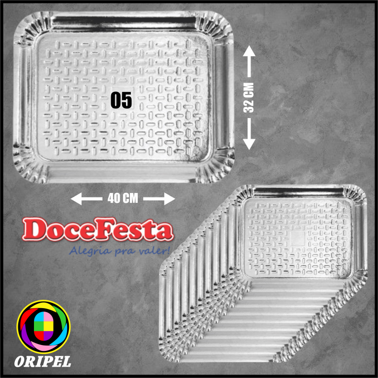BANDEJA LAMINADA PRATA/05 34,5X41,5CM FRITZKE 10 UN