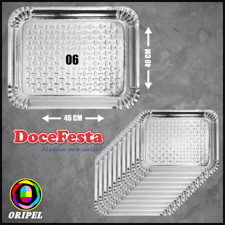 BANDEJA LAMINADA PRATA/06 39,5X46,5CM FRITZKE 10 UN
