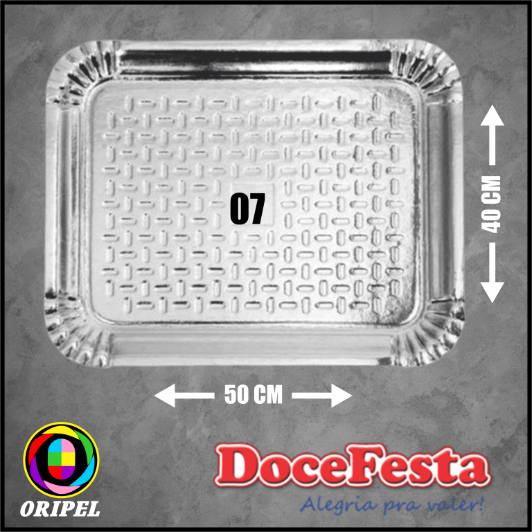 BANDEJA LAMINADA PRATA/07 51X42CM FRITZKE