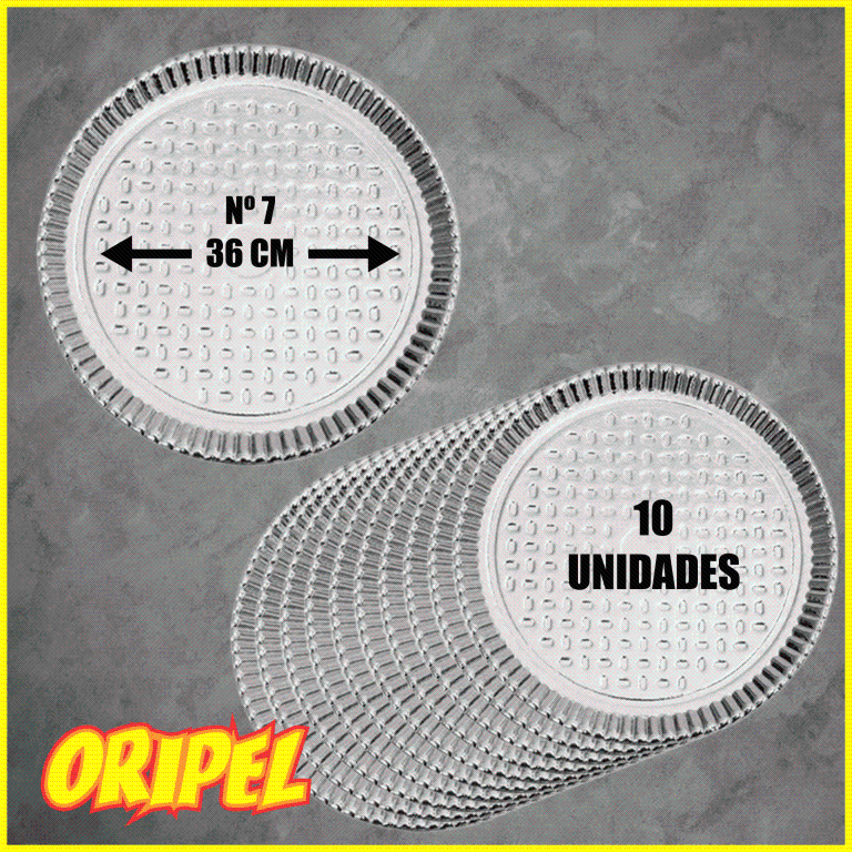 PRATO LAMINADO PRATA REDONDO 07/36CM FRITZKE 10 UN