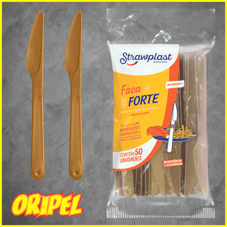 FACA FORTE/DOURADA STRAWPLAST 50 UN