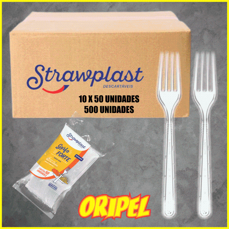 GARFO FORTE/CRISTAL STRAWPLAST 10X50 UN