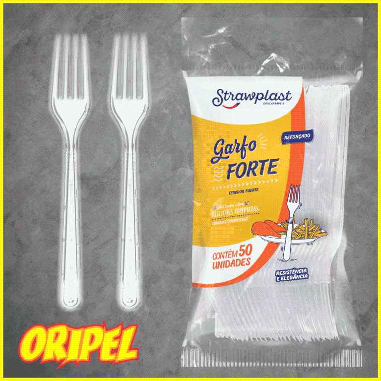 GARFO FORTE/CRISTAL STRAWPLAST 50 UN