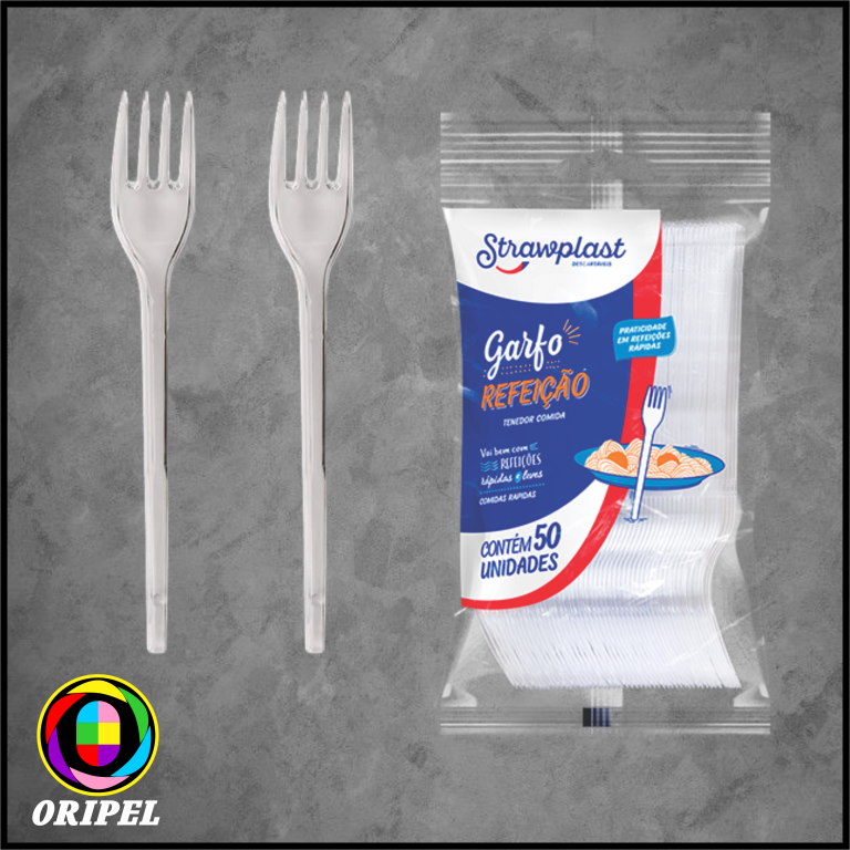 GARFO REFEIÇÃO/CRISTAL STRAWPLAST 50 UN