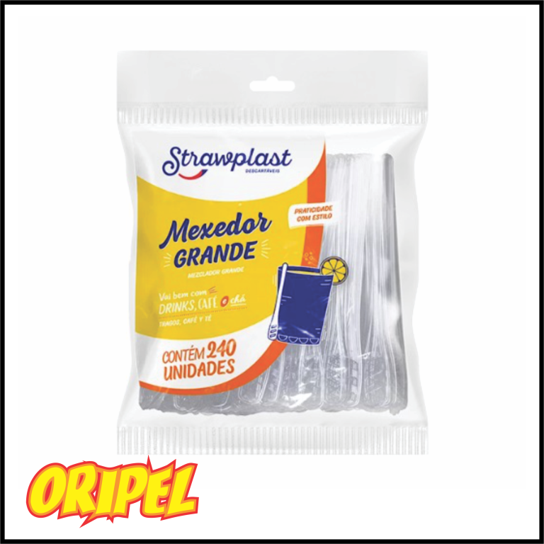 MEXEDOR GRANDE 11CM/CRISTAL STRAWPLAST 240 UN