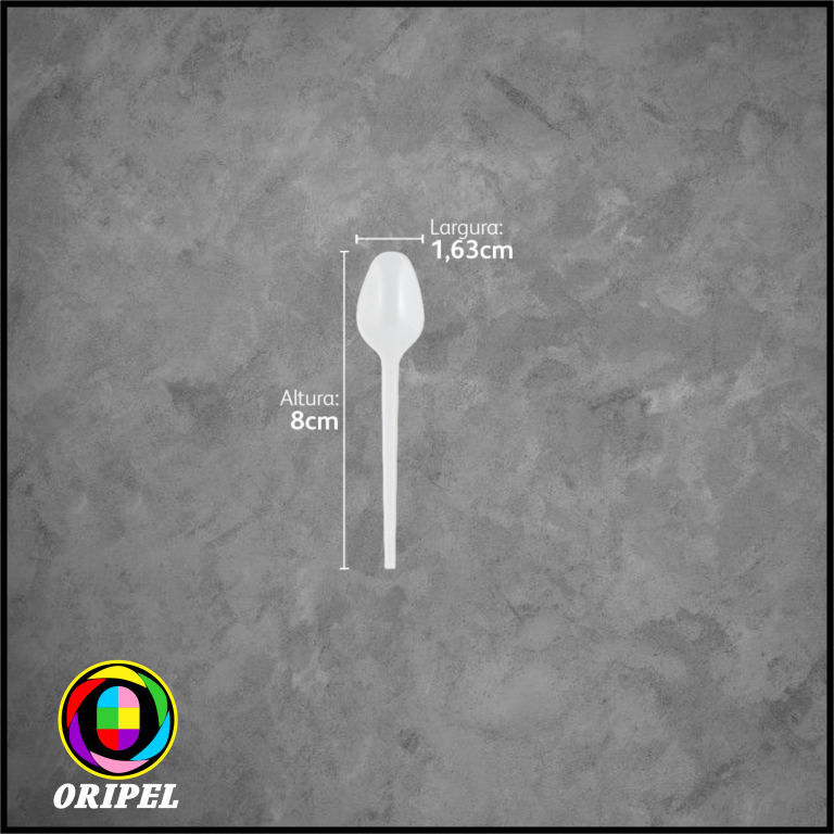MINI COLHER PLASTICA CRISTAL STRAWPLAST 100 UN