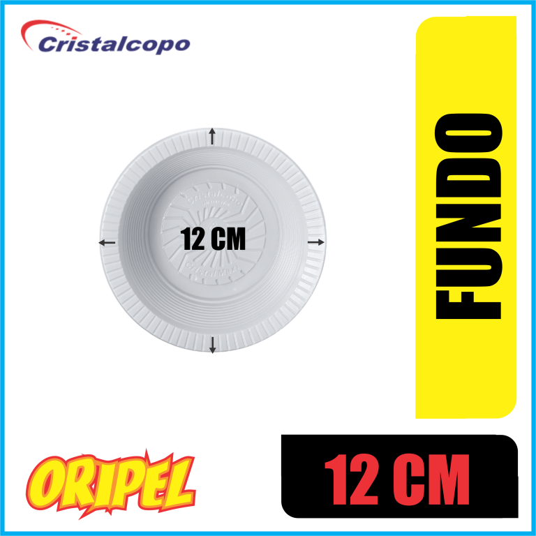PRATO FUNDO PS 12CM BRANCO/PRF-12 CRISTALCOPO 10 UN