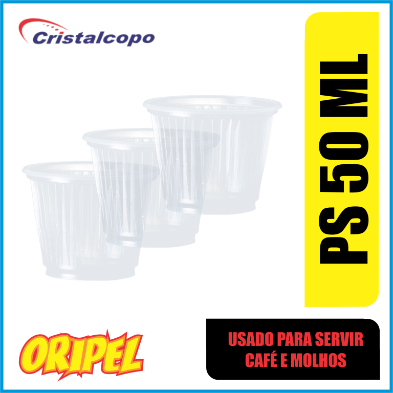 COPO PS TRANSLUCIDO/050ML CRISTALCOPO 100 UN