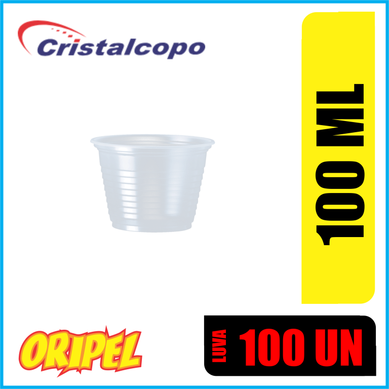 POTE TRANSPARENTE 100ML P-100TR CRISTALCOPO 100 UN