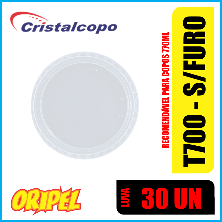 TAMPA PS T-700TR S/FURO TRANSP CRISTALCOPO 30 UN