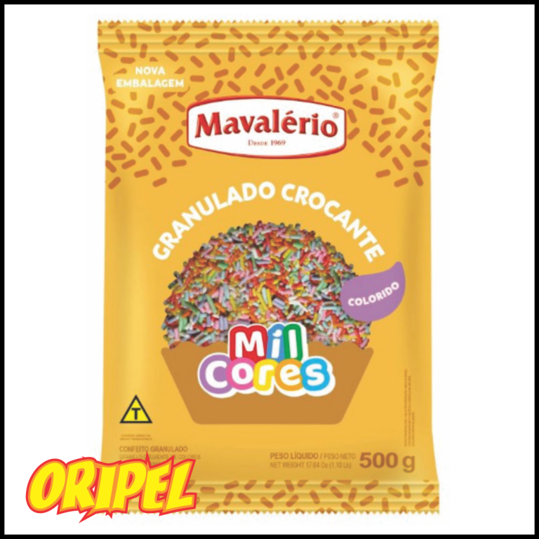 GRANULADO COLORIDO CROCANTE MIL CORES MAVALERIO 500G