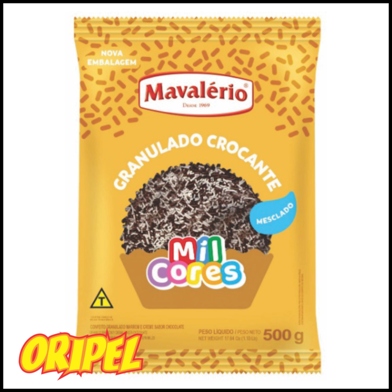 GRANULADO MESCLADO CROCANTE CHOCOLATE MIL CORES MAVALERIO 500G