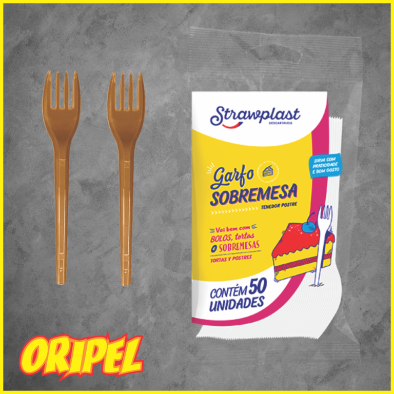 GARFO SOBREMESA/DOURADO STRAWPLAST 50 UN