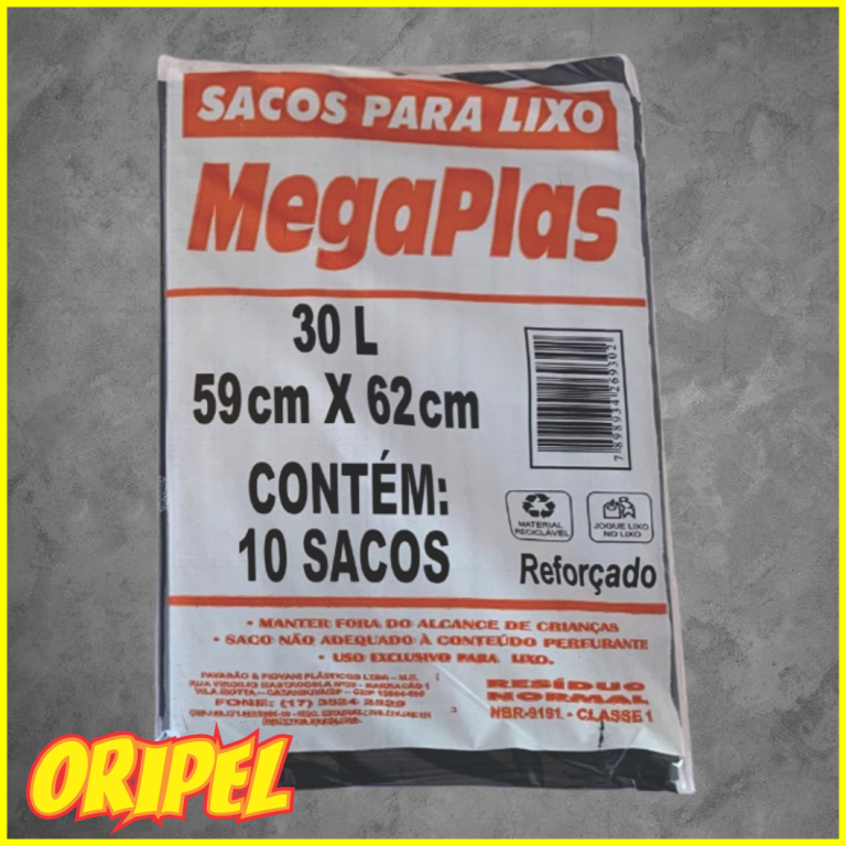 SACO LIXO PRETO SM/030 LTS MEGAPLAS 10 UN