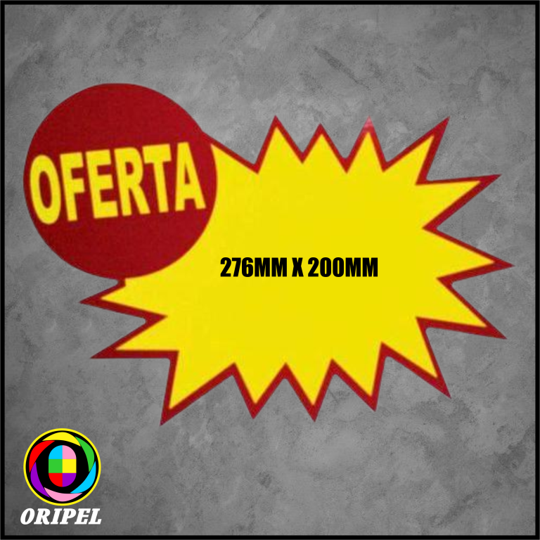 CARTAZ MARC.SPLASH OFERTA III/276X200MM GRESPAN 10 UN