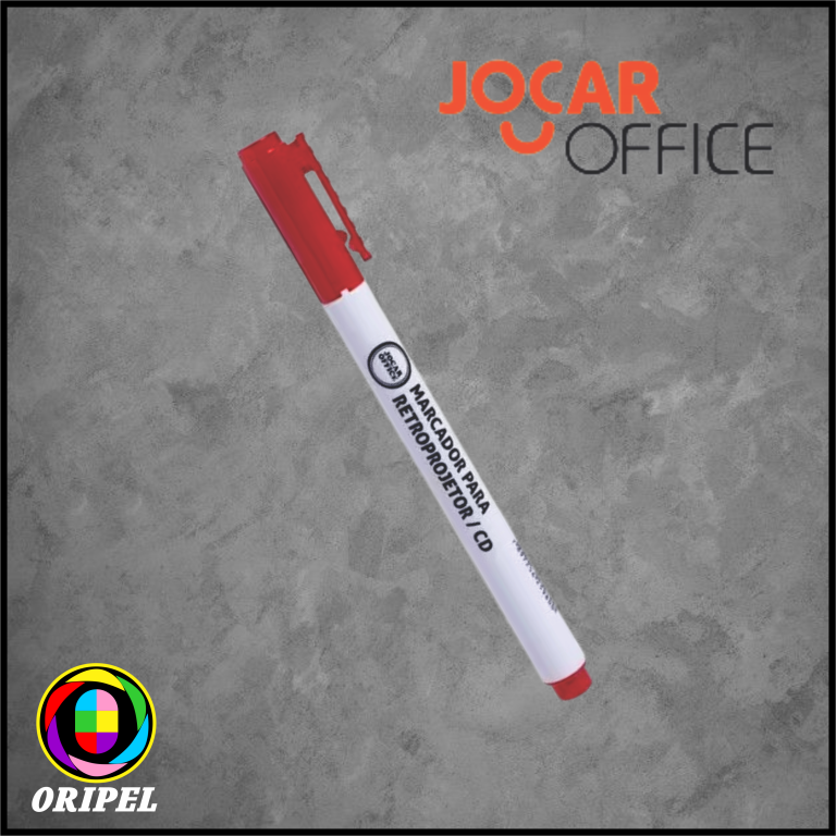PINCEL RETROPROJETOR/CD VERMELHO JOCAR OFFICE