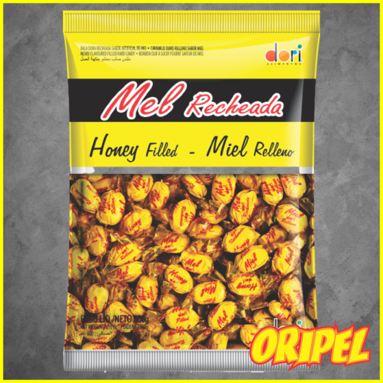 BALA RECHEADA MEL DORI 600G