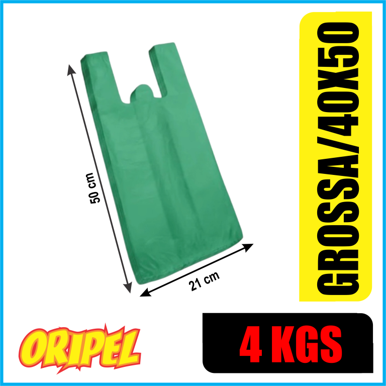 SACOLA COLORIDA 40X50 REFORÇADA RECICLADA 4KGS/±340UN