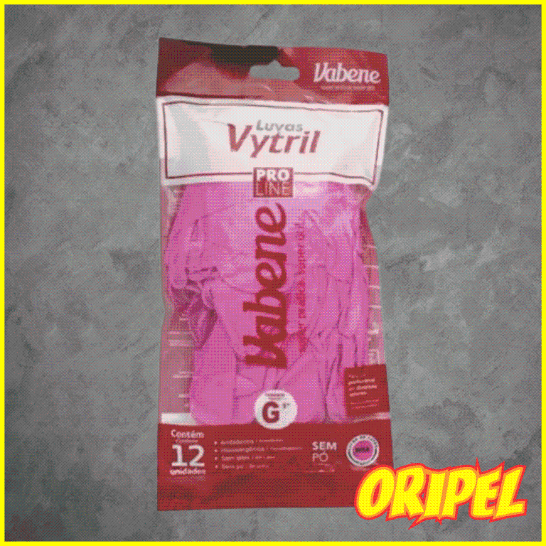 LUVA VYTRIL ROSA/G VABENE 12UN