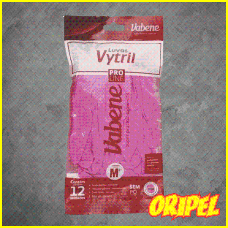 LUVA VYTRIL ROSA/M VABENE 12UN