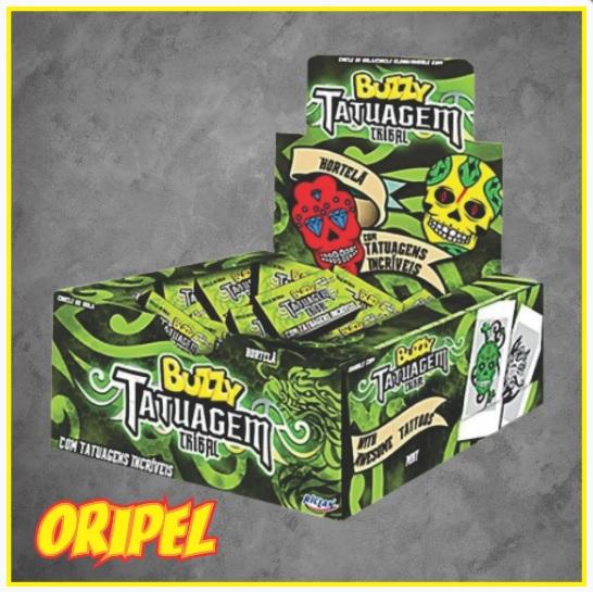 CHICLE BUZZY TRIBAL TATOO HORTELÃ RICLAN 100 UN