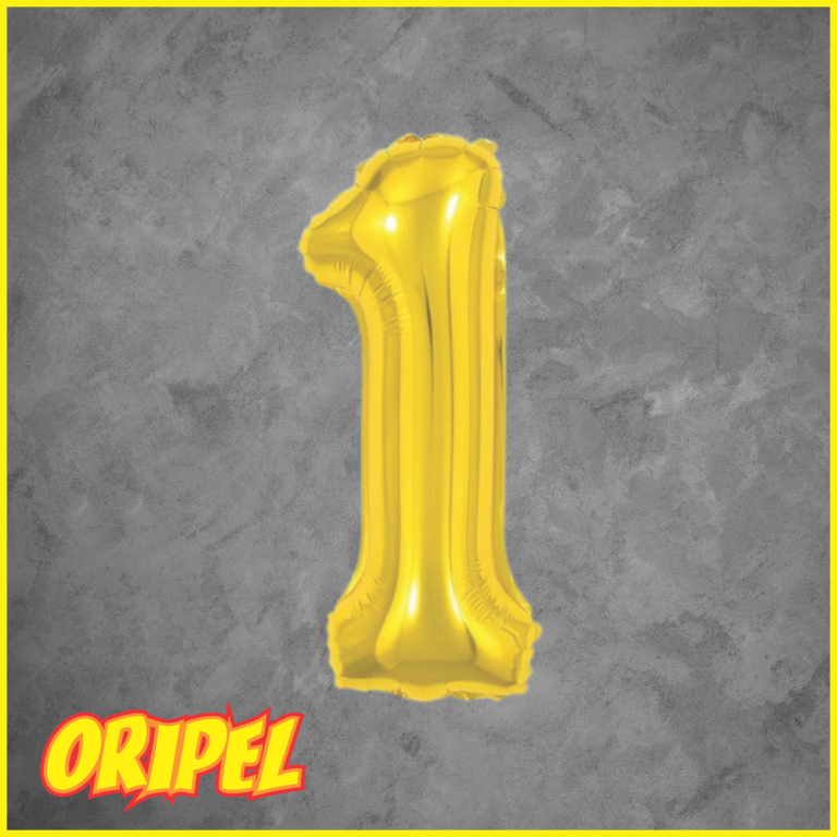 BALÃO METALIZADO 40CM/16" OURO/1 CRG FESTAS