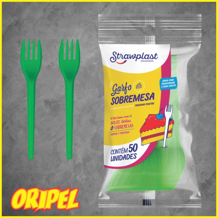 GARFO SOBREMESA/VERDE STRAWPLAST 50 UN