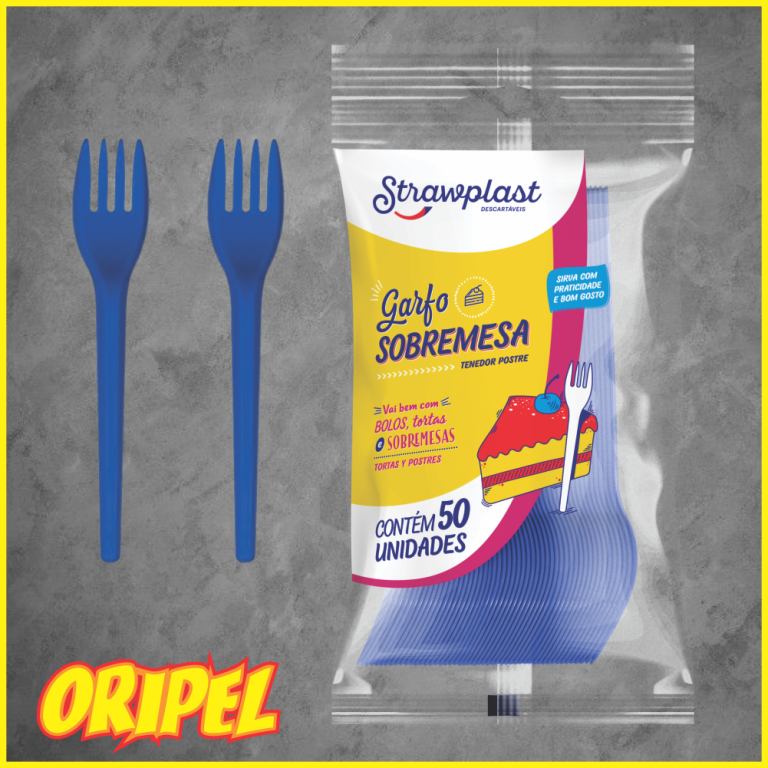 GARFO SOBREMESA/AZUL ROYAL STRAWPLAST 50 UN
