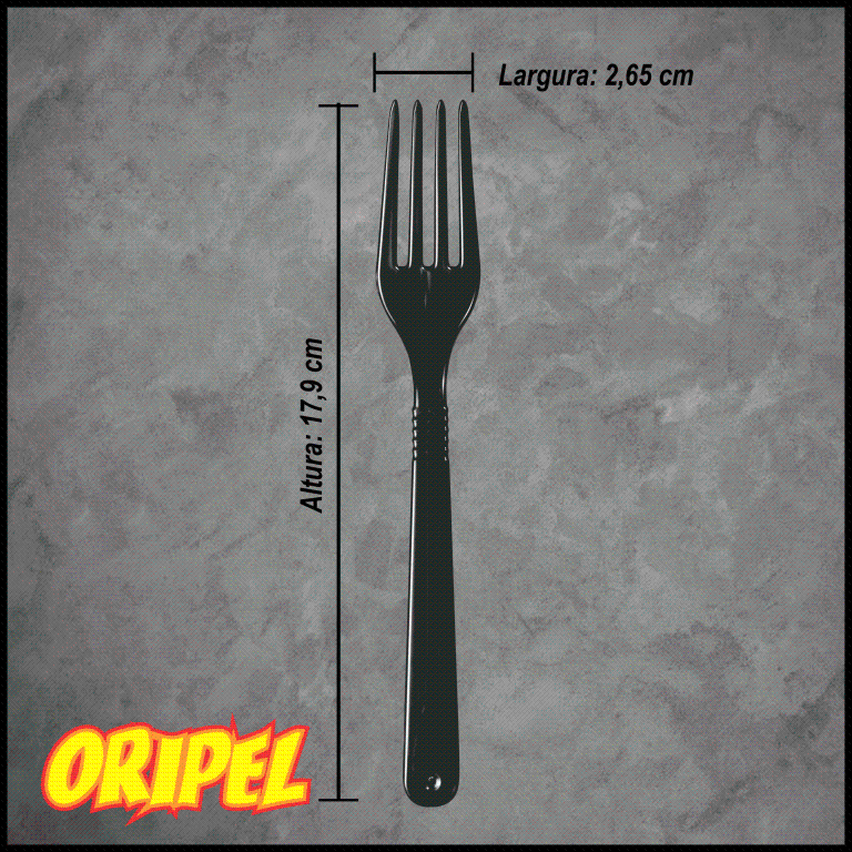 GARFO FORTE/PRETO STRAWPLAST 50 UN