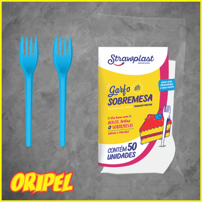 GARFO SOBREMESA/AZ.CLARO STRAWPLAST 50 UN