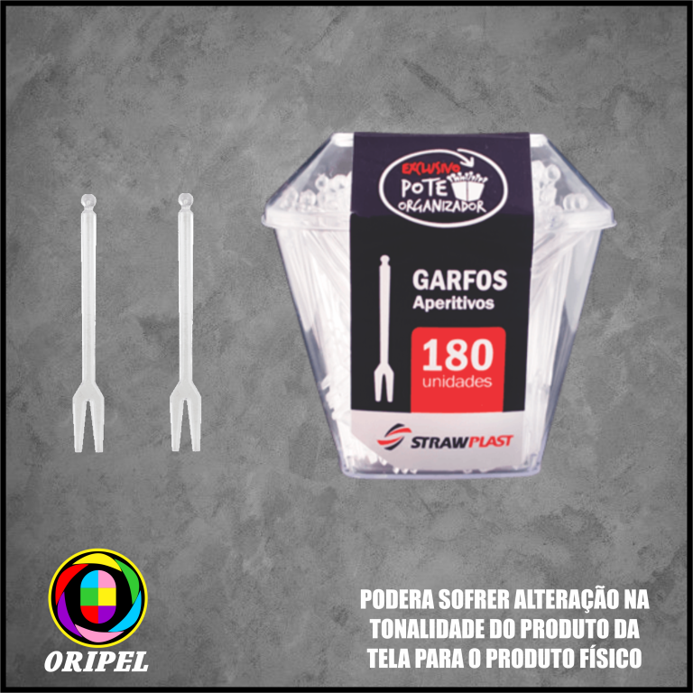 GARFO APERITIVO CRISTAL STRAWPLAST 180 UN