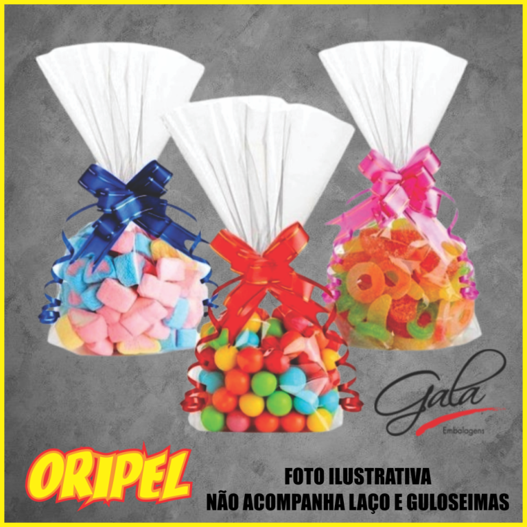 SACO PRESENTE/INCOLOR 20X29CM GALA 50 UN