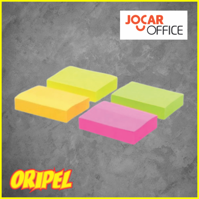 BLOCO ADESIVO NEON 38X50MM JOCAR OFFICE 4X100FLS