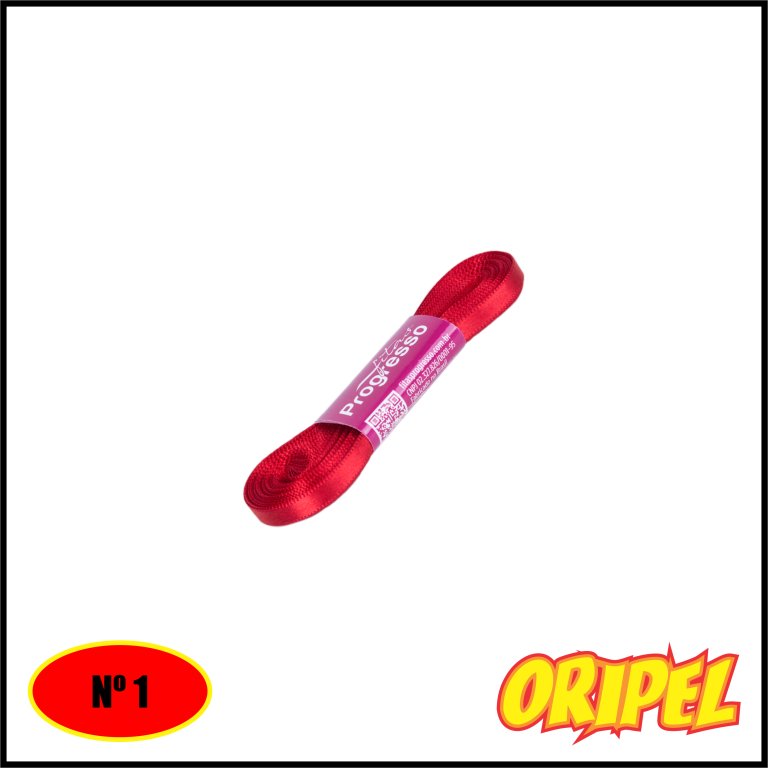 FITA CETIM POLIESTER 07MM VERMELHO/209 PROGRESSO 10 MTS