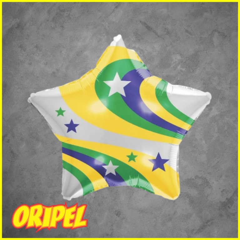 BALÃO METALIZADO 45CM ESTRELA/COPA MAKE+