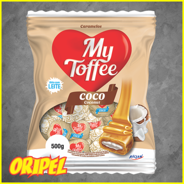 BALA RECHEADA MY TOFFEE COCO RICLAN ±75UN/500G