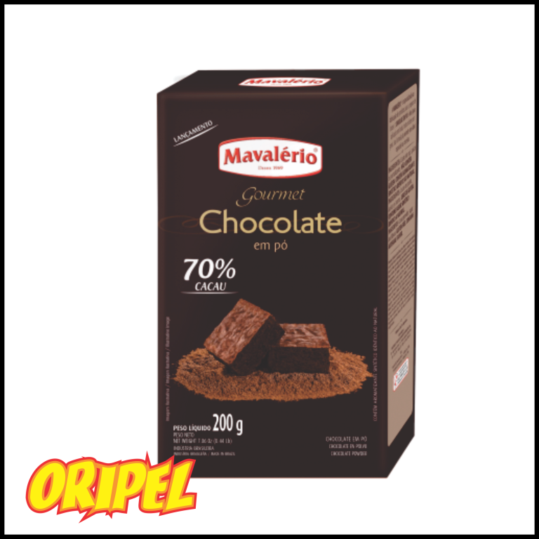 CHOCOLATE EM PÓ 70% CACAU MAVALERIO 200G