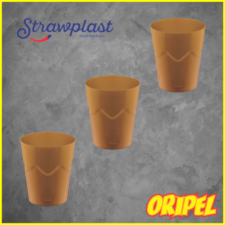 COPO 25ML MINI DOCE DOURADA STRAWPLAST 10 UN