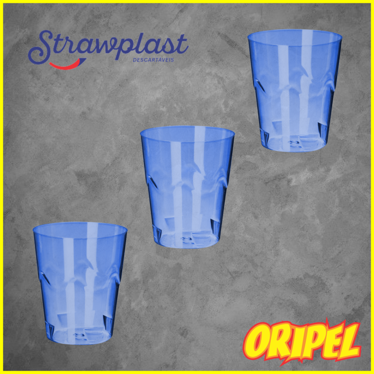 COPO 25ML MINI DOCE AZUL NEON STRAWPLAST 10 UN