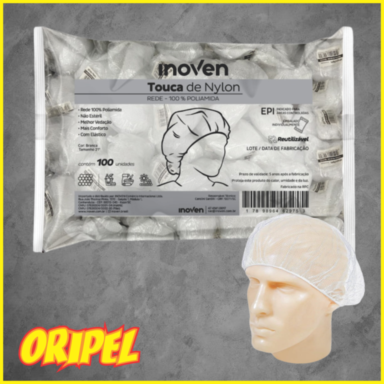 TOUCA REDE NYLON BRANCA INOVEN 100 UN