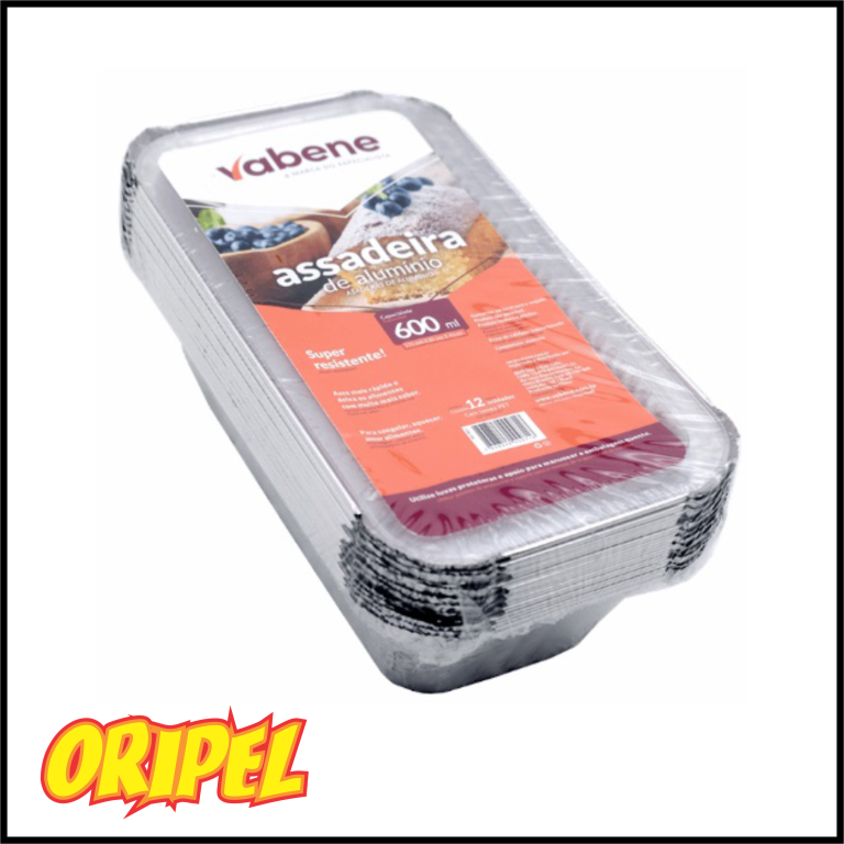 ASSADEIRA ALUMINIO B.INGLES TP PET 600ML VABENE 12 UN